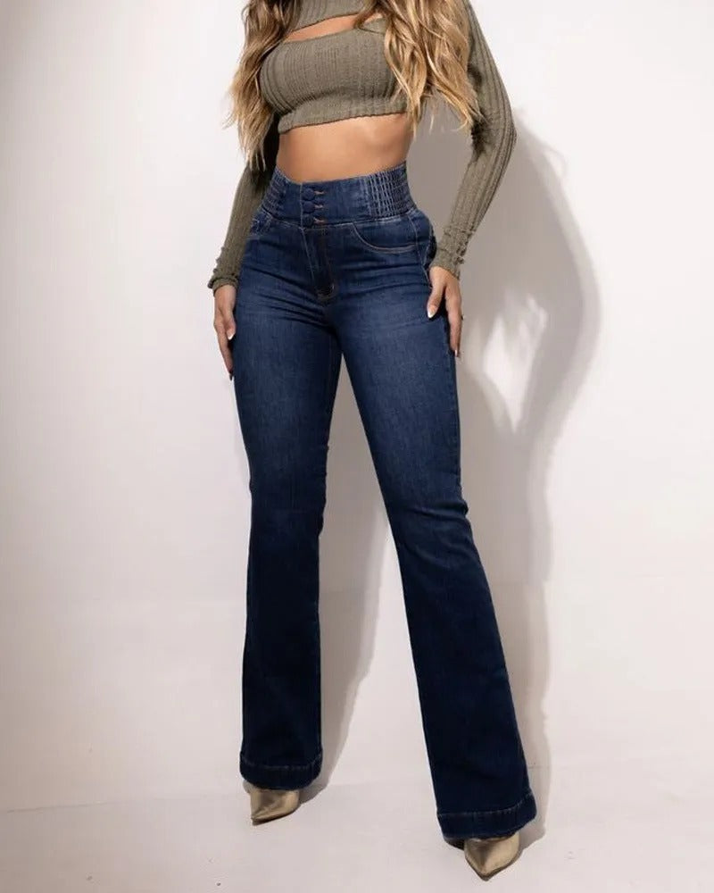 Calça Jeans Flare Modeladora Cintura Alta [Pague 1 Leve 3]