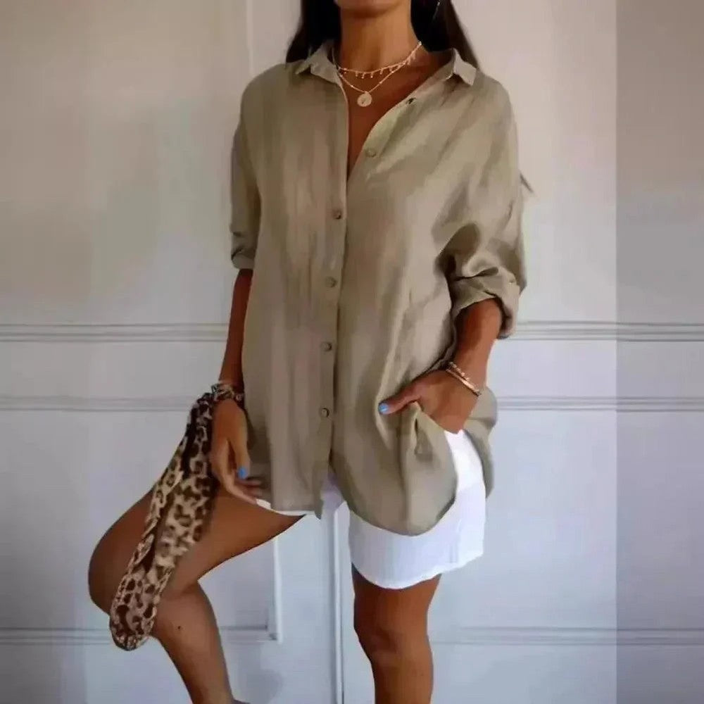 Kit 3 Camisas Ibiza em Linho de Algodão – Design Semi Plissado — Miralleve