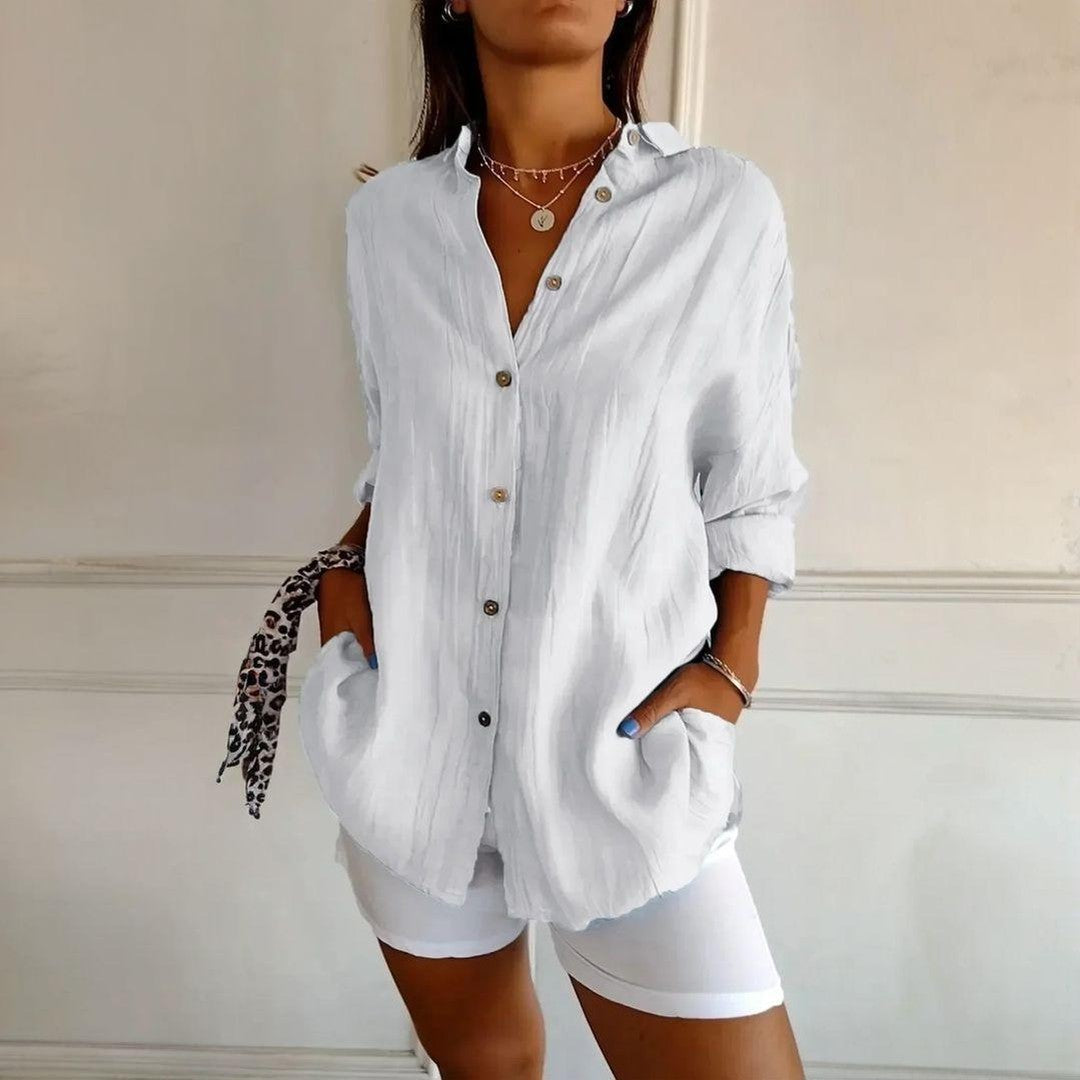 Kit 3 Camisas Ibiza em Linho de Algodão – Design Semi Plissado — Miralleve