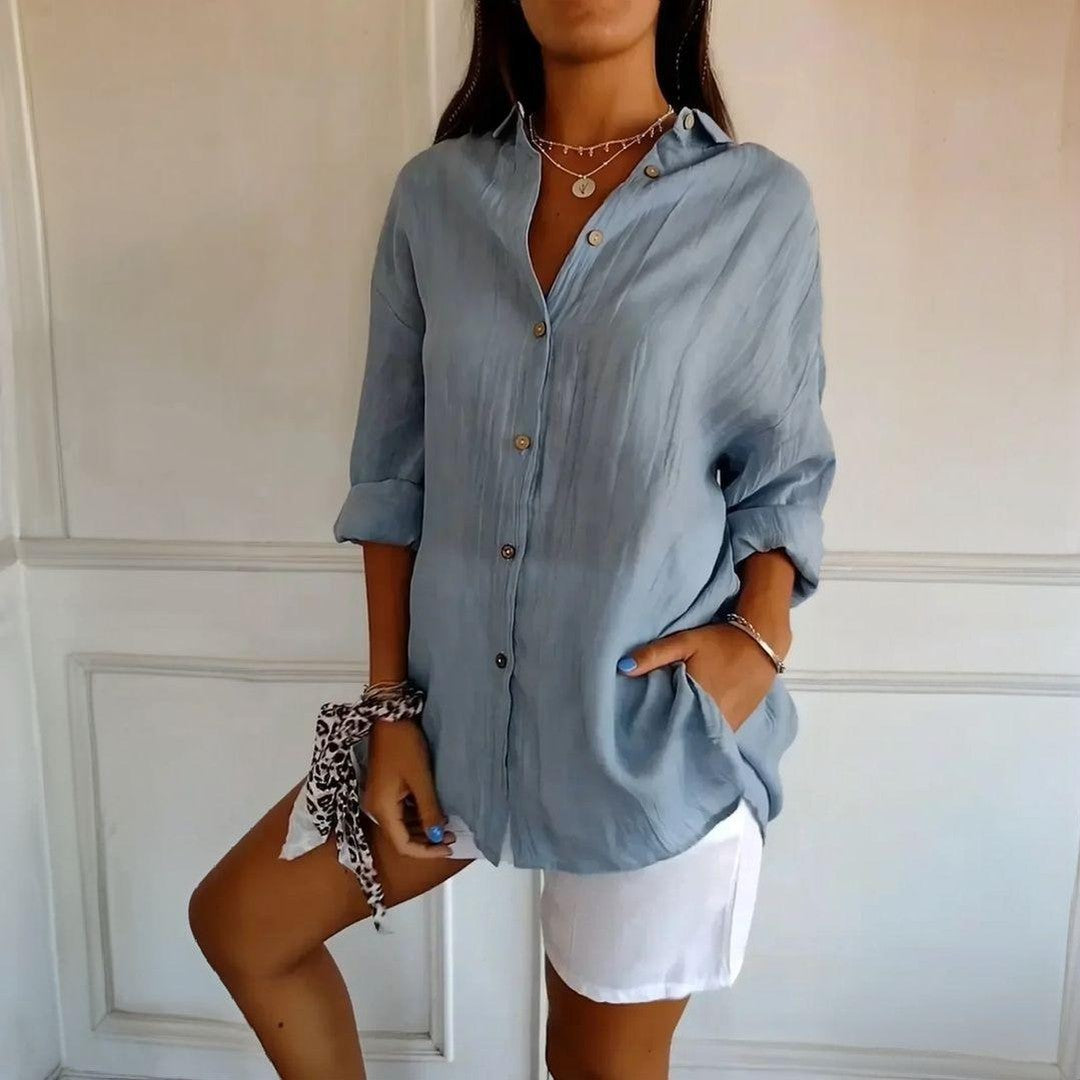 Kit 3 Camisas Ibiza em Linho de Algodão – Design Semi Plissado — Miralleve