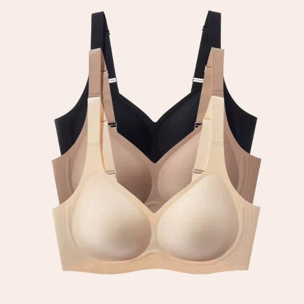 Kit 3 Sutiãs Luna Comfort - Sutiã com Efeito Invisível e Zero Marcas — Miralleve