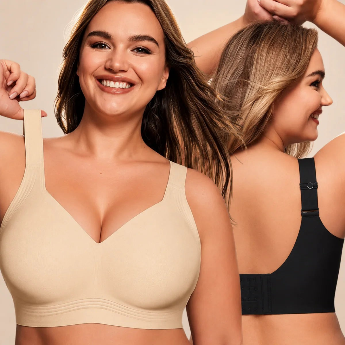Kit 3 Sutiãs Luna Comfort™ - Sutiã com Efeito Invisível e Zero Marcas